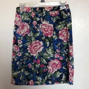 Floral pencil skirt